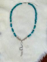 Load image into Gallery viewer, Turquoise & Sterling Silver Necklace – Bit Pendant