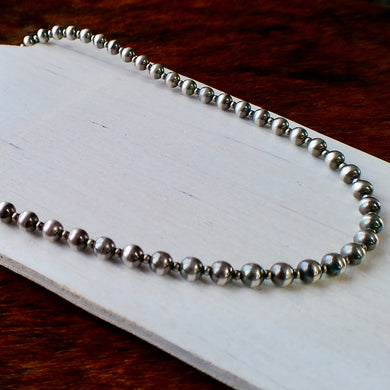 Sterling Silver Pearl Necklace - 18