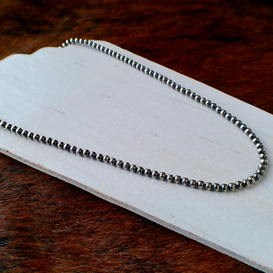Sterling Silver Pearl Necklaces - 4mm