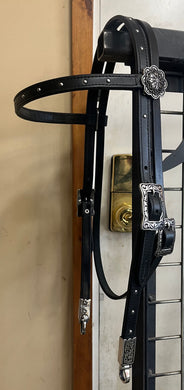 Brow Band Headstall with JWP Hardware/Spots/Bit Hangers