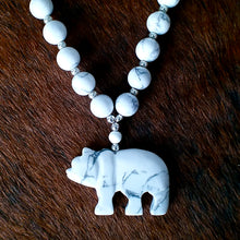 Load image into Gallery viewer, Howlite Bear Necklaces