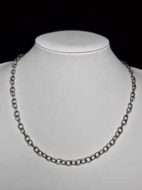 Handmade Sterling Silver Chain Necklace – Oxidized Finish