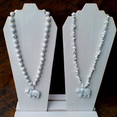 Howlite Bear Necklaces