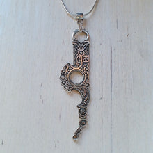 Load image into Gallery viewer, Sterling Silver Santa Barbara Bit Pendant – Hand Engraved by Richard