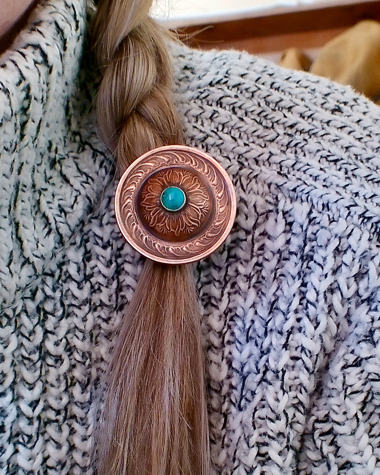 Turquoise Concho Hair Ties