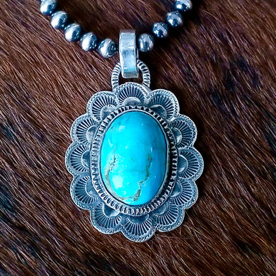 Turquoise & Sterling Silver Pendant