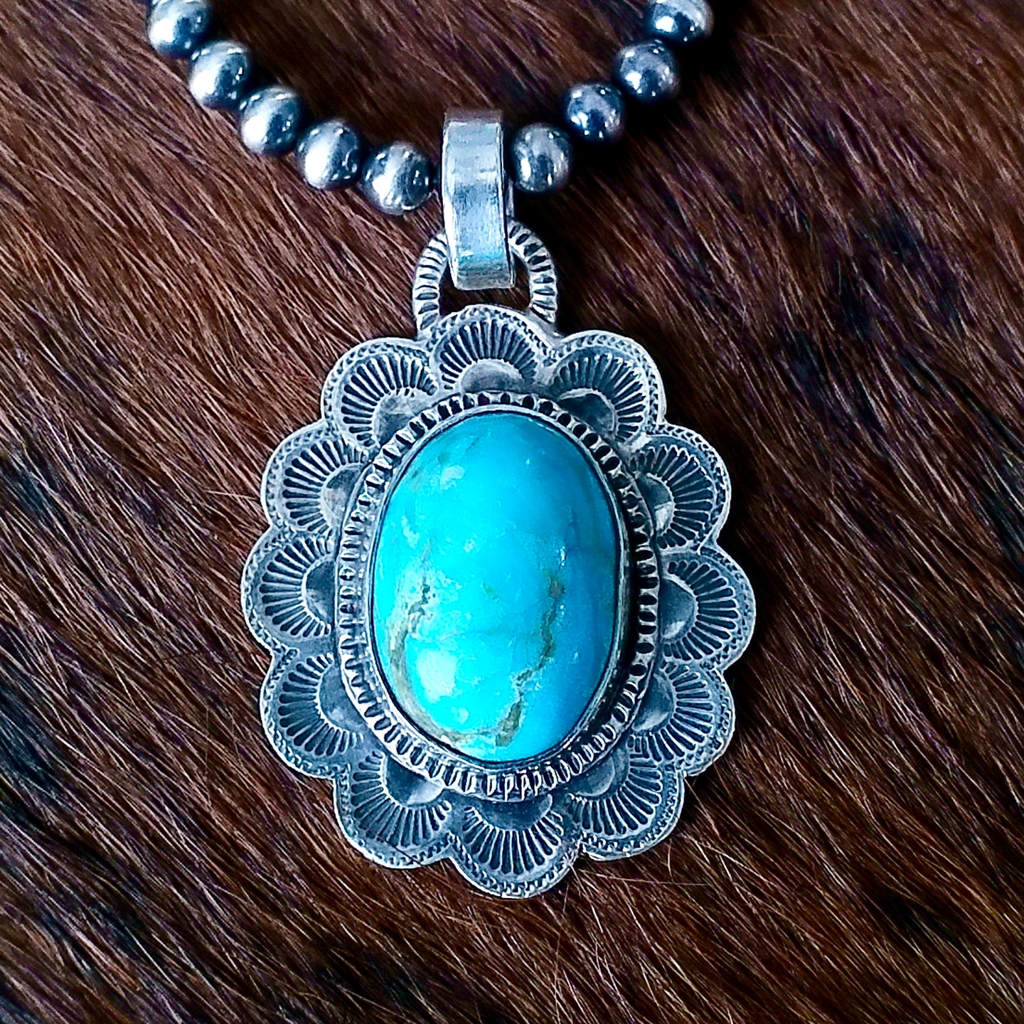 Turquoise & Sterling Silver Pendant
