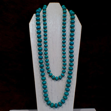 Turquoise Howlite & Stainless Steel Necklaces