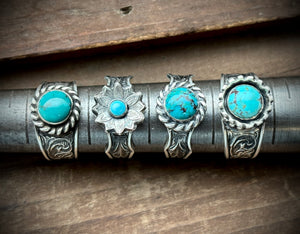STERLING SILVER/TURQUOISE RINGS