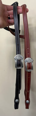 Sliding Ear Headstall with Brooks Fluted Buckle