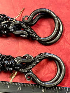 Rein Chains 10" with handforged s-hooks and handmade swivels