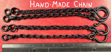 Load image into Gallery viewer, Rein Chains 10&quot; with handforged s-hooks and handmade swivels
