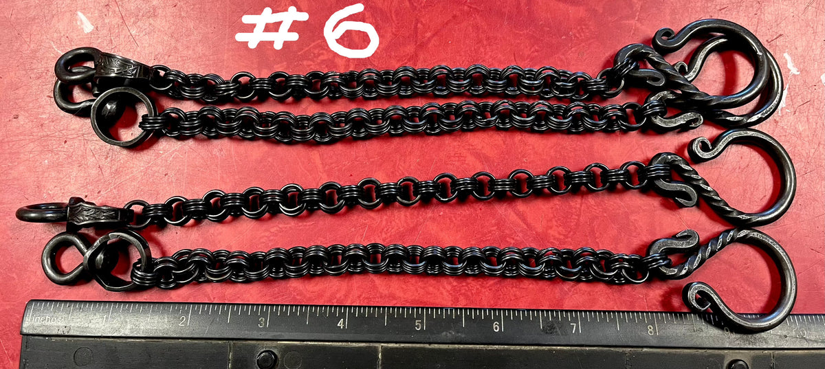 Rein Chains 10" with shooks and handmade swivels Brooks