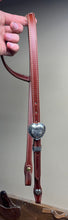 Load image into Gallery viewer, Single sliding ear with hand engraved hardware (card patterns)