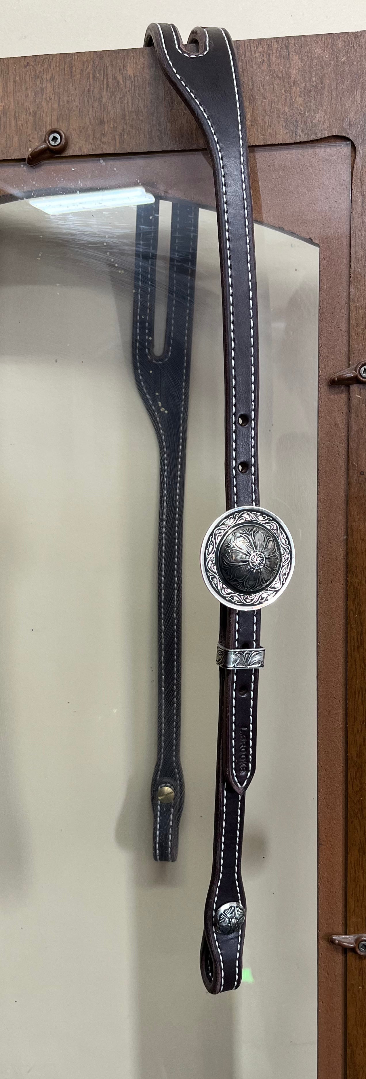 Split Ear with Brooks Concho Buckle/Keeper (Nickel)