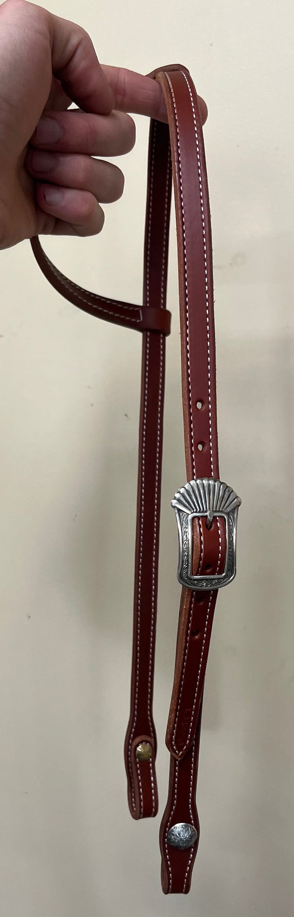 Sliding Ear Headstall with Brooks Fluted Buckle