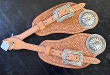 Load image into Gallery viewer, Stamped Men&#39;s Sized Buckaroo Style Spur Straps (Brooks Buckles &amp; Conchos)