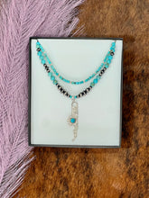Load image into Gallery viewer, Arizona Turquoise &amp; Navajo Pearl Necklace – Bit Pendant