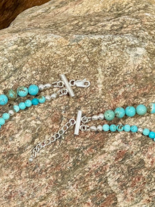 Arizona Turquoise & Navajo Pearl Necklace – Bit Pendant