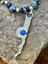 Load image into Gallery viewer, Lapis Lazuli &amp; Sterling Silver Necklace – Bit Pendant