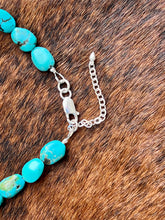 Load image into Gallery viewer, Turquoise &amp; Sterling Silver Necklace – Southwestern Pendant