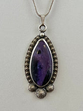 Load image into Gallery viewer, Charoite &amp; Sterling Silver Pendant