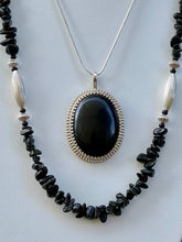 Load image into Gallery viewer, Obsidian &amp; Sterling Silver Pendant