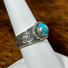 Load image into Gallery viewer, Sonoran Turquoise &amp; Sterling Silver Handmade Rings