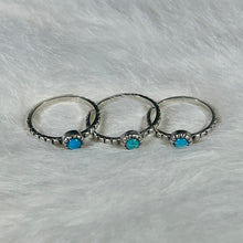 Load image into Gallery viewer, Sterling Silver Turquoise Beaded Ring