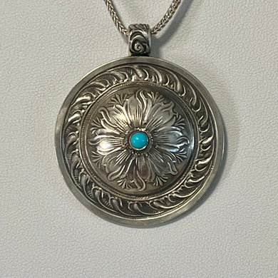 Turquoise & Silver Pendant