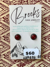 Load image into Gallery viewer, Sterling Silver Beaded Edge Earrings - Available in Turquoise, Spiny Oyster &amp; More