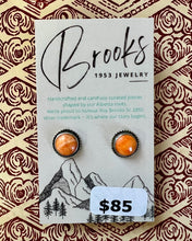 Load image into Gallery viewer, Sterling Silver Beaded Edge Earrings - Available in Turquoise, Spiny Oyster &amp; More