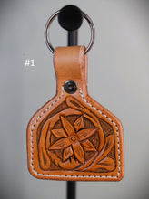 Load image into Gallery viewer, Flower Hand-Carved Keychains