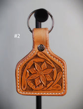 Load image into Gallery viewer, Flower Hand-Carved Keychains