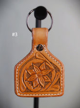Load image into Gallery viewer, Flower Hand-Carved Keychains