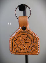 Load image into Gallery viewer, Flower Hand-Carved Keychains