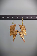Load image into Gallery viewer, Lightning Bolt Faux Leather Earrings