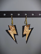Load image into Gallery viewer, Lightning Bolt Faux Leather Earrings