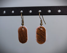 Load image into Gallery viewer, Cowhide Oval Earrings
