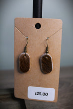 Load image into Gallery viewer, Cowhide Oval Earrings