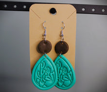 Load image into Gallery viewer, Turquoise Desert Polymer Clay Earrings