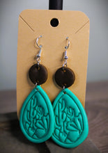 Load image into Gallery viewer, Turquoise Desert Polymer Clay Earrings