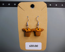 Load image into Gallery viewer, Highland Cow Polymer Clay Earrings (Small)