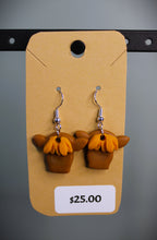 Load image into Gallery viewer, Highland Cow Polymer Clay Earrings (Medium)