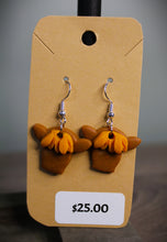 Load image into Gallery viewer, Highland Cow Polymer Clay Earrings (Medium)