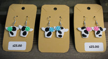 Load image into Gallery viewer, Holstein Cow Polymer Clay Earrings (Medium)