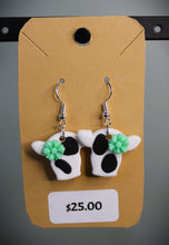 Load image into Gallery viewer, Holstein Cow Polymer Clay Earrings (Medium)