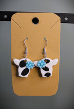 Load image into Gallery viewer, Holstein Cow Polymer Clay Earrings (Medium)