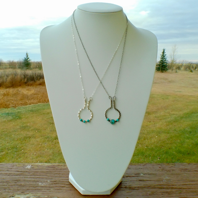 Turquoise & Sterling Silver Ring Keeper Necklaces