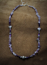 Load image into Gallery viewer, Beaded Amethyst Necklace